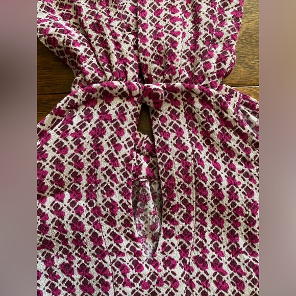 Maeve By Anthropologie Halter Neck Tank, Size 2, Pink/Burgundy/Cream - Picture 7 of 9